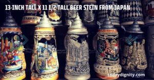 13-Inch Tall x 11 1/2-Tall Beer Stein from Japan